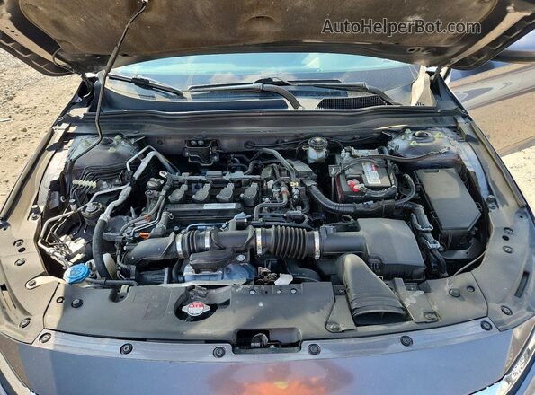 1HGCV1F11KA161699 2019 HONDA ACCORD Gray უკანა სალონის ხედი