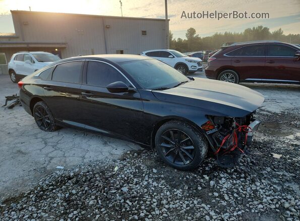 1HGCV1F11MA033322 2021 HONDA ACCORD Black Передня права чверть