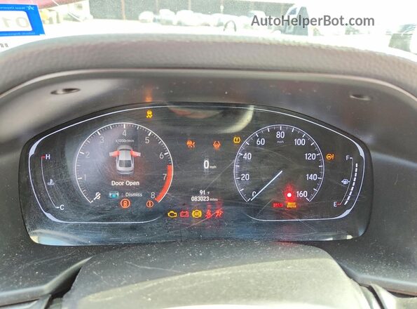 1HGCV1F13MA036061 2021 HONDA ACCORD Red Instrument cluster view