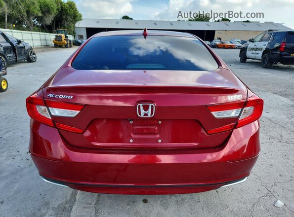 1HGCV1F13MA036061 2021 HONDA ACCORD Red Rear view