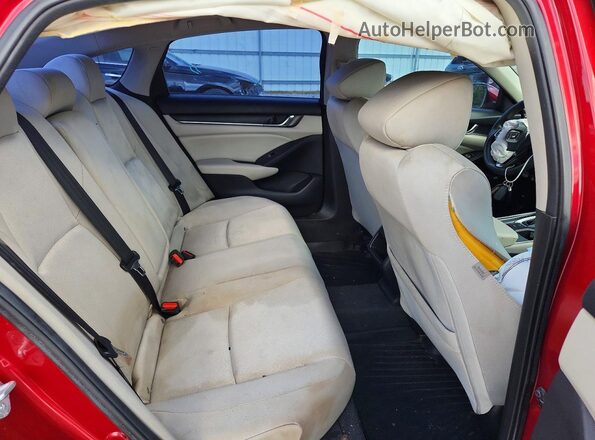 1HGCV1F13MA036061 2021 HONDA ACCORD Red Rear seats view