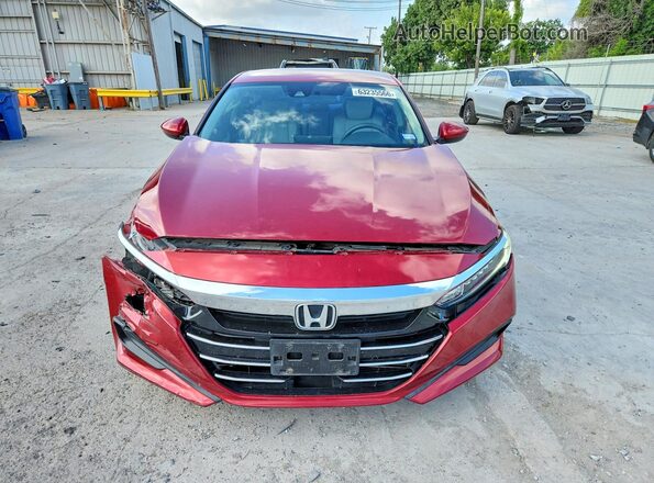 1HGCV1F13MA036061 2021 HONDA ACCORD Red Front view