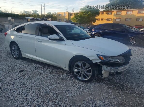 1HGCV1F14JA016235 2018 HONDA ACCORD White Delantero derecho