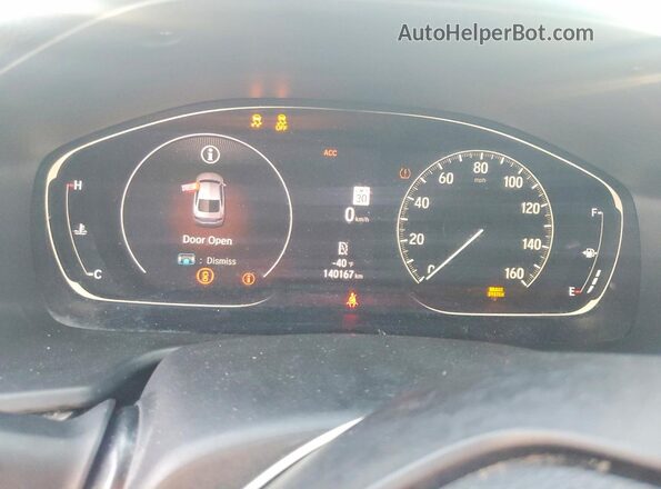 1HGCV1F14JA016235 2018 HONDA ACCORD White Vista del cuadro de instrumentos