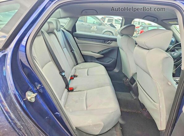 1HGCV1F16KA110490 2019 HONDA ACCORD Blue Rear seats view
