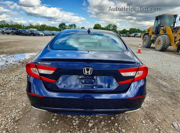 1HGCV1F16KA110490 2019 HONDA ACCORD Blue Rear view