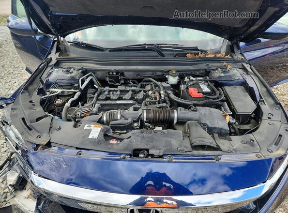 1HGCV1F16KA110490 2019 HONDA ACCORD Blue Rear interior view