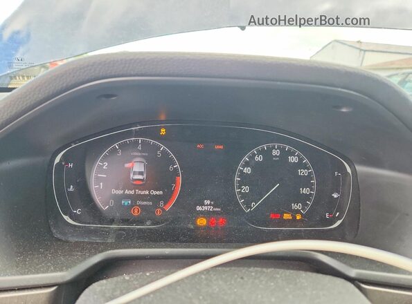 1HGCV1F16KA110490 2019 HONDA ACCORD Blue Instrument cluster view