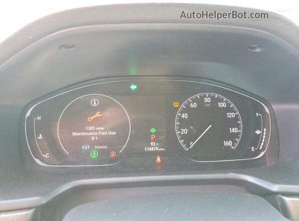 1HGCV1F16LA077346 2020 HONDA ACCORD Black Вид щитка приладів