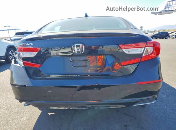 1HGCV1F16LA077346 2020 HONDA ACCORD Black Вид ззаду