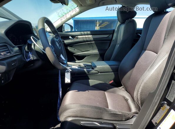 1HGCV1F16LA077346 2020 HONDA ACCORD Black Вид салону спереду