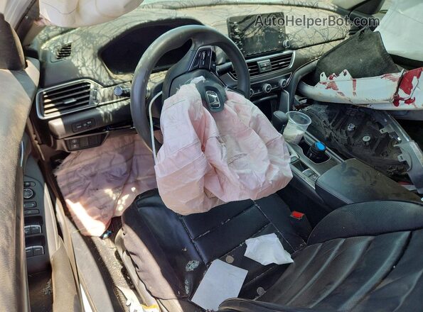 1HGCV1F19KA152846 2019 HONDA ACCORD White წინა პანელის ხედი