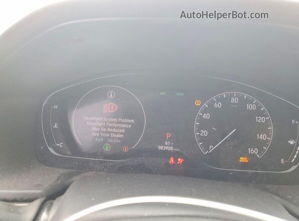 1HGCV1F19KA175303 2019 HONDA ACCORD Черный Вид щитка приборов