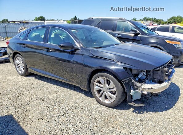 1HGCV1F1XJA095782 2018 HONDA ACCORD Black წინა მარჯვენა