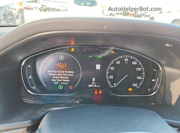 1HGCV1F1XJA246300 2018 HONDA ACCORD White Widok zestawu wskaźników