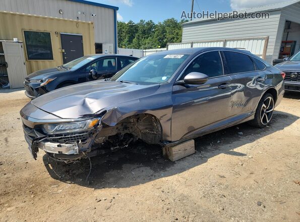 1HGCV1F30JA179482 2018 HONDA ACCORD Серый 