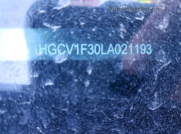 1HGCV1F30LA021193 2020 HONDA ACCORD Gray Engine compartment view