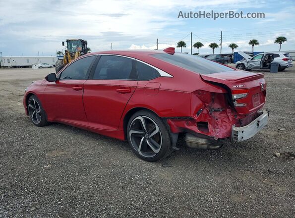 1HGCV1F30LA120872 2020 HONDA ACCORD Red Trasero izquierdo