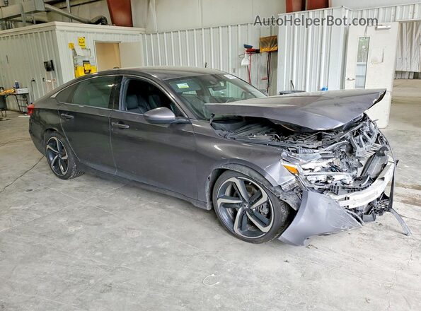 1HGCV1F31JA122143 2018 HONDA ACCORD Gray Front right