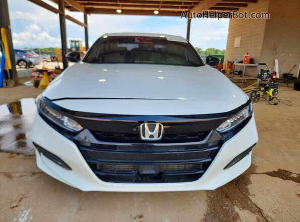 1HGCV1F31KA081644 2019 HONDA ACCORD Белый Вид спереди