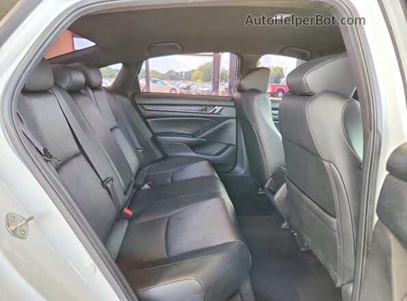 1HGCV1F31KA081644 2019 HONDA ACCORD Белый Вид задних сидений