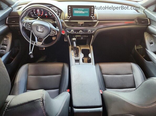 1HGCV1F31KA081644 2019 HONDA ACCORD Белый Вид панели приборов