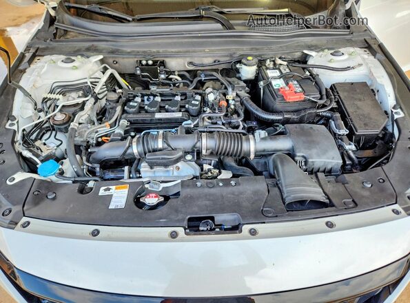 1HGCV1F31KA081644 2019 HONDA ACCORD Белый Вид задней части салона