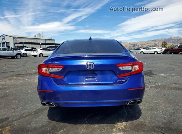 1HGCV1F31KA093129 2019 HONDA ACCORD Blue Rear view