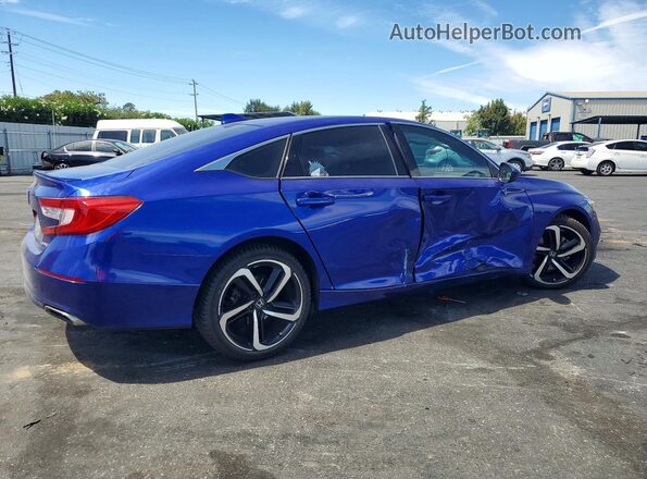 1HGCV1F31KA093129 2019 HONDA ACCORD Blue Rear right