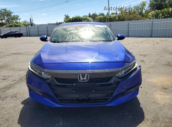 1HGCV1F31KA093129 2019 HONDA ACCORD Blue Front view
