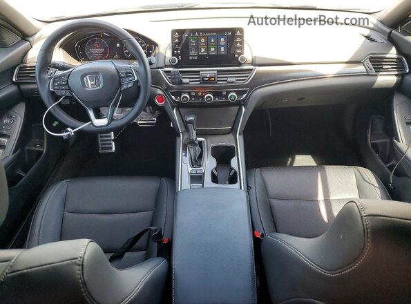 1HGCV1F31KA093129 2019 HONDA ACCORD Blue Dashboard view