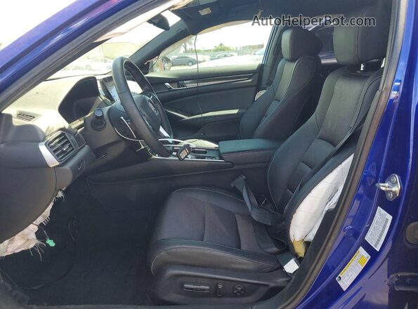 1HGCV1F31KA093129 2019 HONDA ACCORD Blue Front interior view