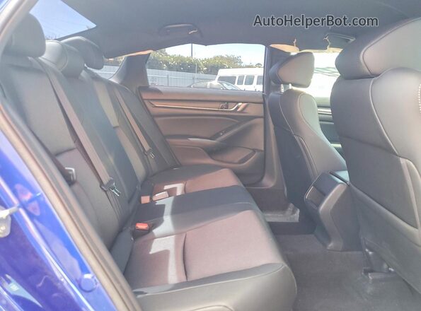1HGCV1F31KA093129 2019 HONDA ACCORD Blue Rear seats view