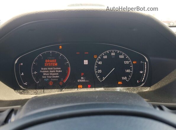 1HGCV1F31KA093129 2019 HONDA ACCORD Blue Instrument cluster view