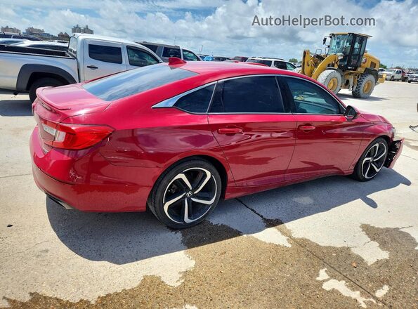 1HGCV1F31KA119812 2019 HONDA ACCORD Red Задня права чверть