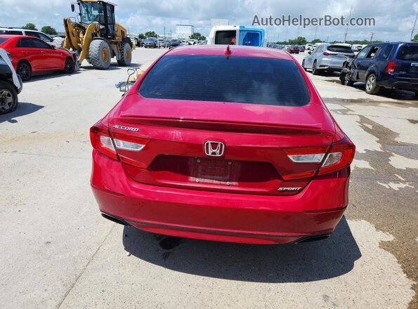 1HGCV1F31KA119812 2019 HONDA ACCORD Red Вид ззаду