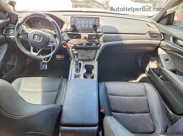 1HGCV1F31KA119812 2019 HONDA ACCORD Red Вид панелі приладів