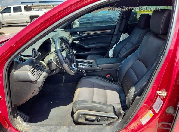 1HGCV1F31KA119812 2019 HONDA ACCORD Red Вид салону спереду