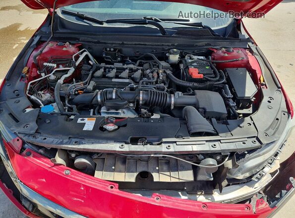 1HGCV1F31KA119812 2019 HONDA ACCORD Red Вид задньої частини салону