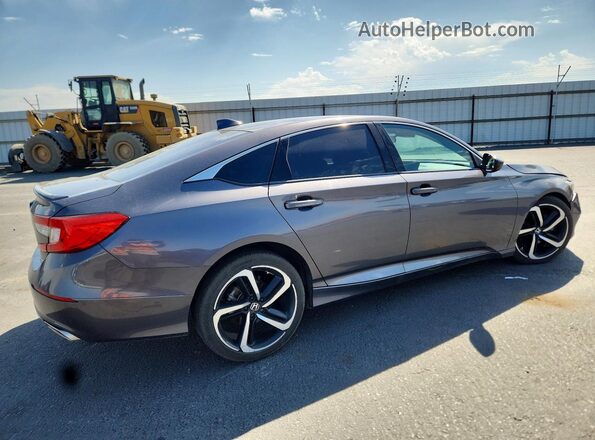 1HGCV1F31KA162840 2019 HONDA ACCORD Gray Trasero derecho