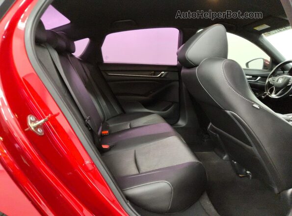 1HGCV1F31LA021431 2020 HONDA ACCORD Red Vista de los asientos traseros
