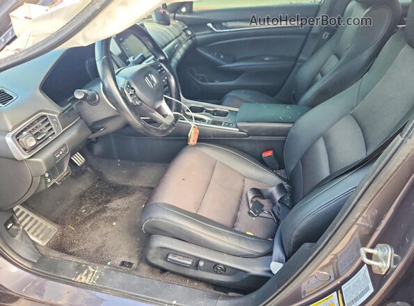 1HGCV1F31LA138409 2020 HONDA ACCORD Charcoal Widok wnętrza z przodu