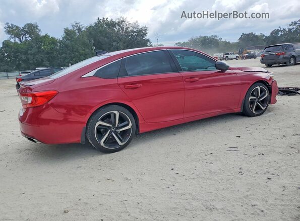 1HGCV1F31MA082361 2021 HONDA ACCORD Red Tył prawy