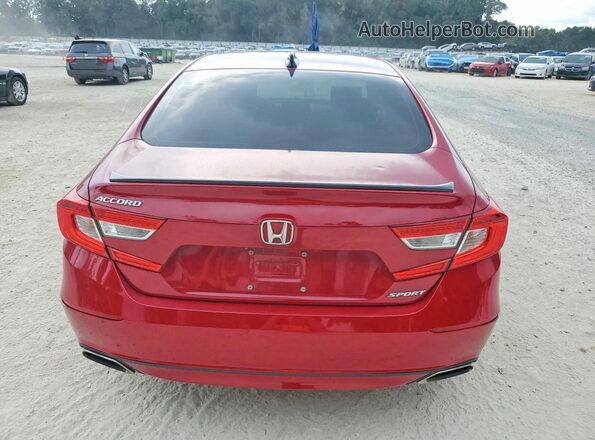 1HGCV1F31MA082361 2021 HONDA ACCORD Red Widok z tyłu