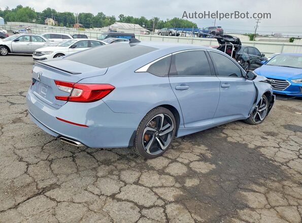 1HGCV1F31NA038720 2022 HONDA ACCORD Blue Trasero derecho