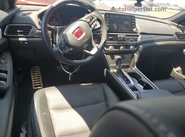 1HGCV1F32KA079594 2019 HONDA ACCORD Красный Вид панели приборов