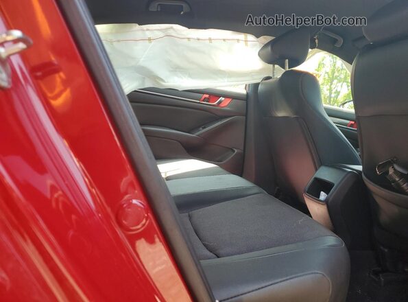 1HGCV1F32KA079594 2019 HONDA ACCORD Красный Вид задних сидений