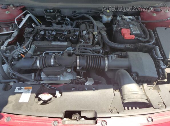 1HGCV1F32KA079594 2019 HONDA ACCORD Красный Вид задней части салона