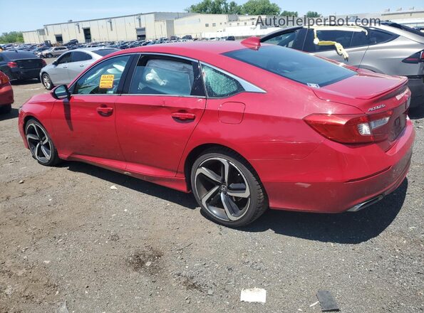 1HGCV1F32KA079594 2019 HONDA ACCORD Красный Задняя левая четверть