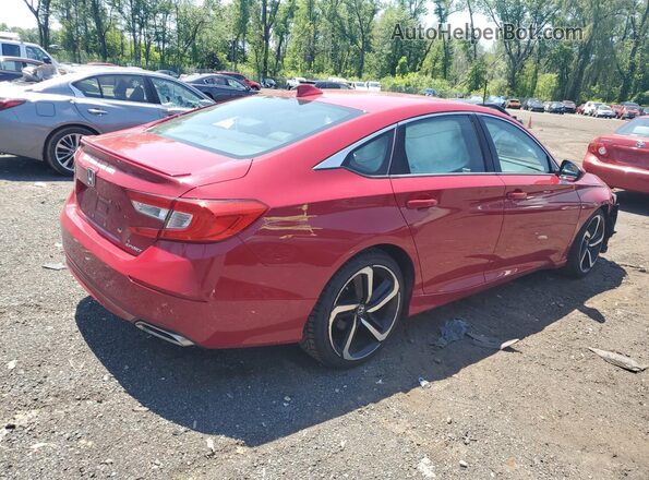 1HGCV1F32KA079594 2019 HONDA ACCORD Красный Задняя правая четверть